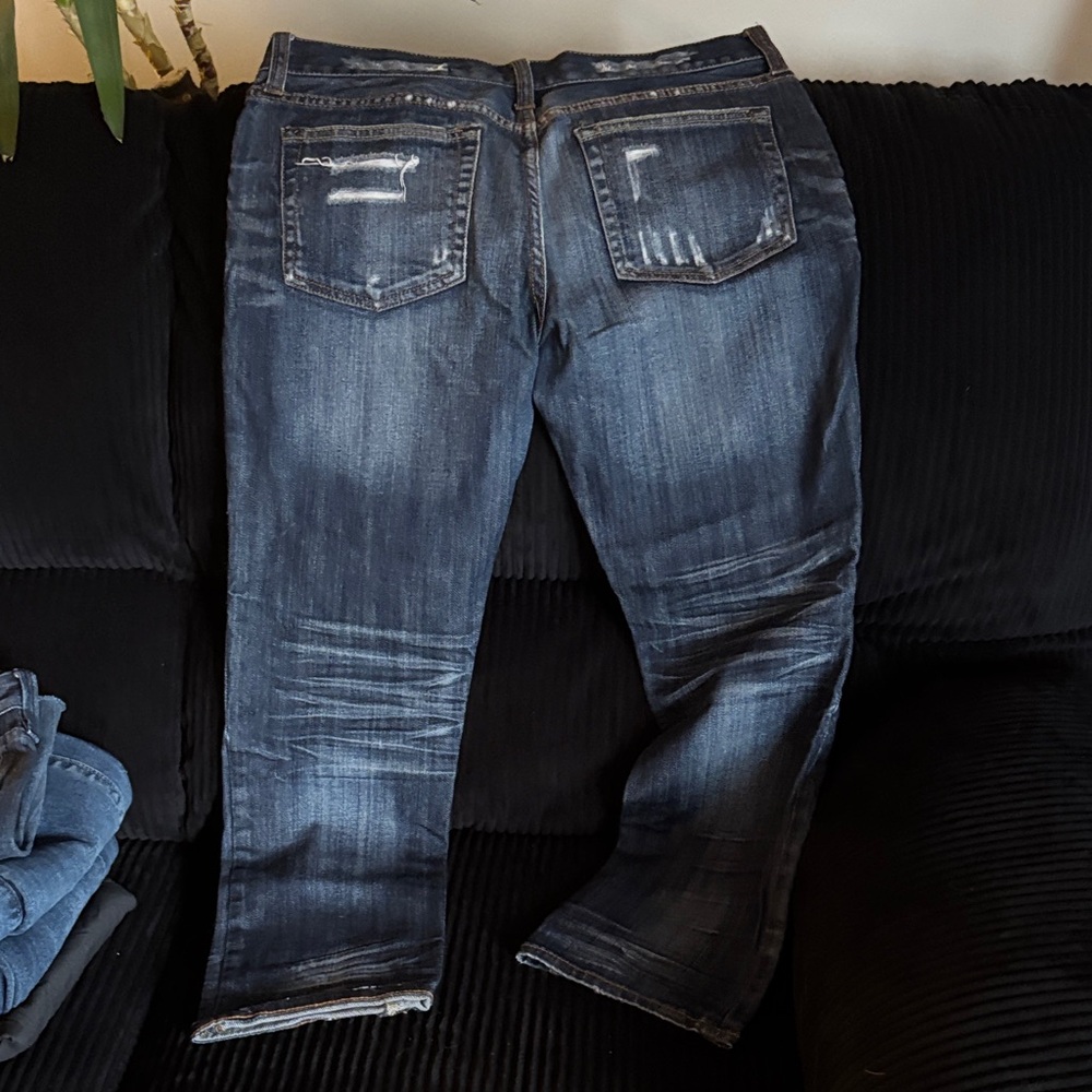 Refuge Ripped Dark Blue Jeans - Picture 4 of 4
